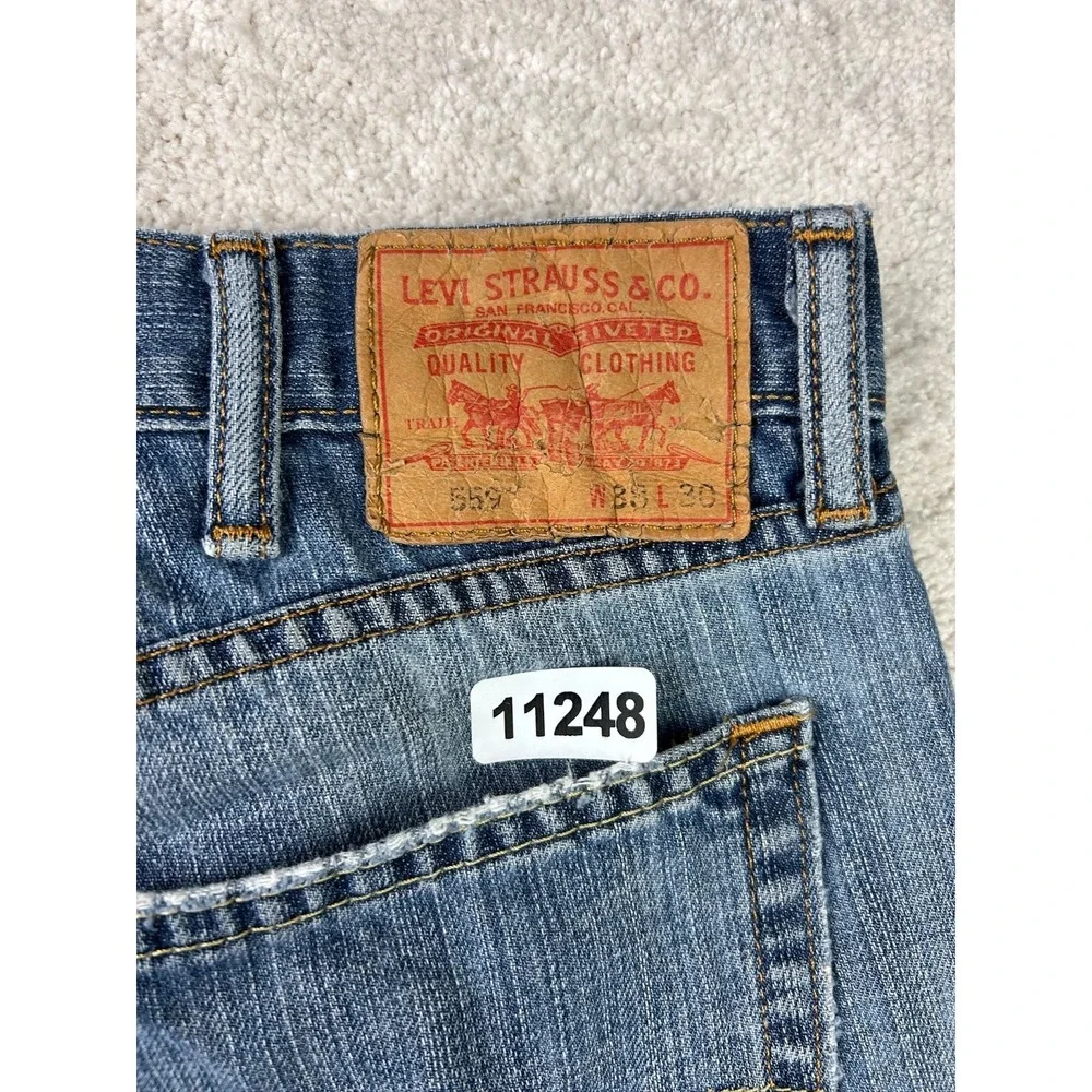 Levi's 559 Men's Jeans Light Wash‎ Straight Leg 38x30 Cotton Denim